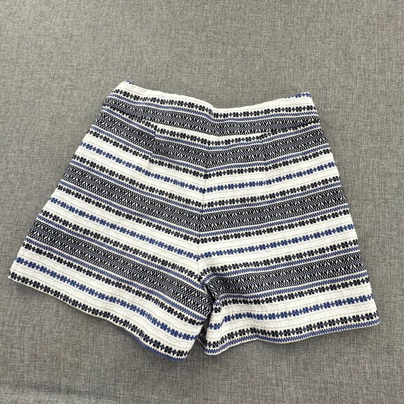 GAP Boho Shorts Striped‎ Embroidered Side Zipper Mid Rise Cotton Blend Size 4 - Picture 10 of 12